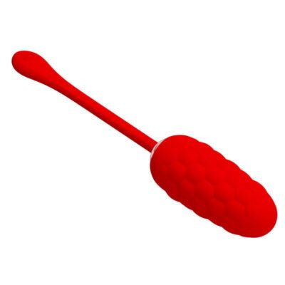 8222 PRETTY LOVE - HUEVO VIBRADOR CON TEXTURA MARINA RECARGABLE ROJO