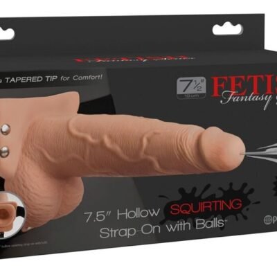 5359 FETISH FANTASY SERIES - ARNÉS AJUSTABLE PENE REALÍSTICO CON TESTÍCULOS SQUIRTING 19 CM