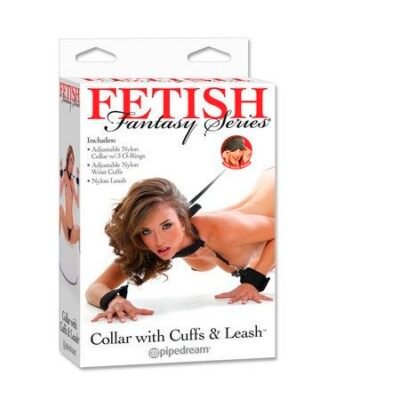 10740 FETISH FANTASY SERIES - COLLAR CON ESPOSAS Y CORREA,