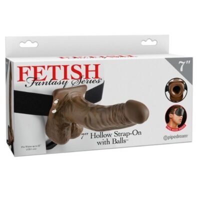 5827 FETISH FANTASY SERIES - STRAP-ON HUECO CON TESTÍCULOS 17.8 CM