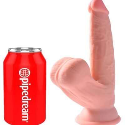 7716 KING COCK - PLUS 3D DILDO SWINGING BALLS 12.7 CM