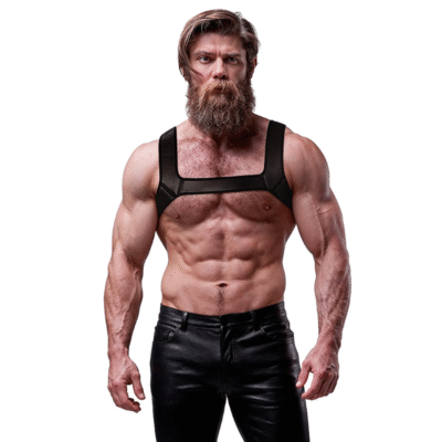 9163 FETISH SUBMISSIVE ATTITUDE - ARNÉS NEOPRENO PECHO HOMBRE TALLA M