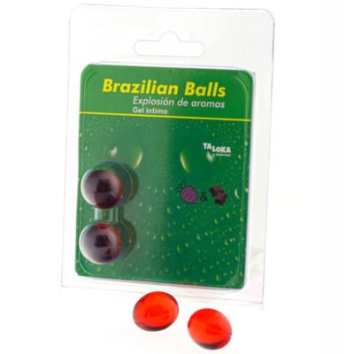 9456 TALOKA - BRAZILIAN BALLS GEL ÍNTIMO FRESA & CHOCOLATE 2 BOLAS