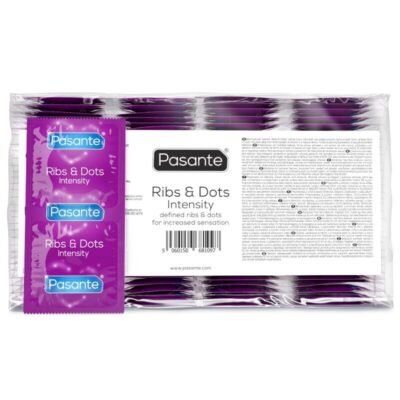 PASANTE - RIBS & DOTS INTENSITY CONDOMS 144 UNITS