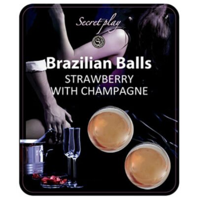 9440 SECRETPLAY - SET 2 BRAZILIAN BALLS FRESAS CON CAVA