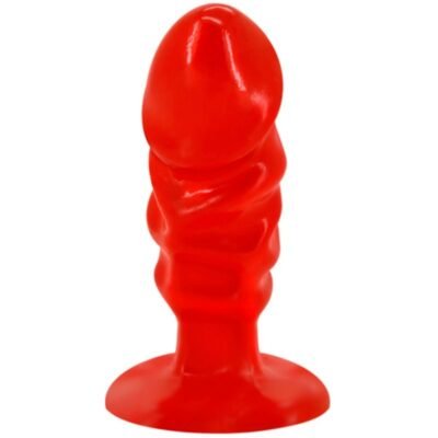11566 BAILE - PLUG ANAL UNISEX CON VENTOSA ROJO