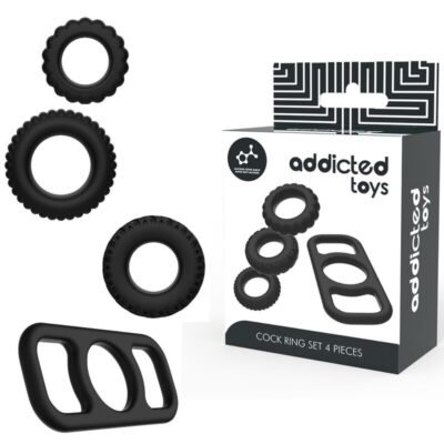 5085 ADDICTED TOYS - SET 4 ANILLOS SILICONA PARA EL PENE