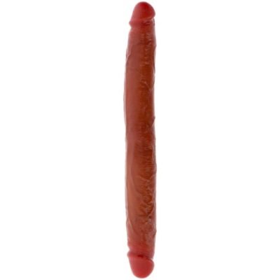GET REAL - DILDO DOBLE DONG DE SILICONA CARAMELO 35 CM