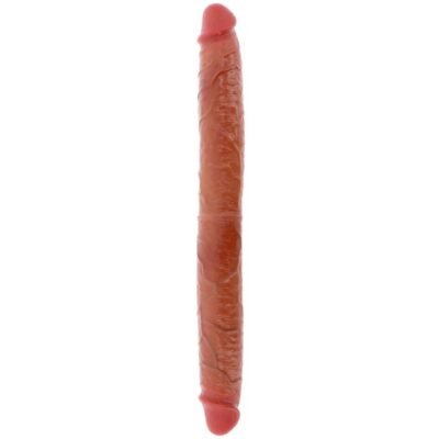 GET REAL - DILDO DOBLE DONG DE SILICONA CARAMELO 46 CM
