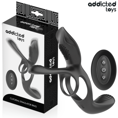 ADDICTED TOYS - DOBLE ANILLO PARA EL PENE CON ESTIMULADOR DE CLÍTORIS