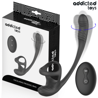 ADDICTED TOYS - PLUG ANAL VIBRACIÓN Y WAVING 360º Y ESTIMULADOR TESTÍCULOS