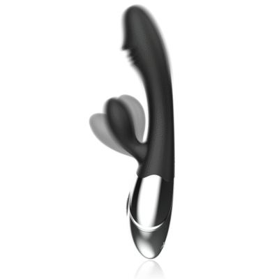 71347 BLACK&SILVER - KALEB VIBRADOR RABBIT SILICON MILTI FUNCION