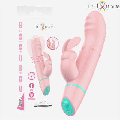 INTENSE - ALVIN ESTIMULADOR RABBIT & VIBRADOR ROLLING + OSCILANTE