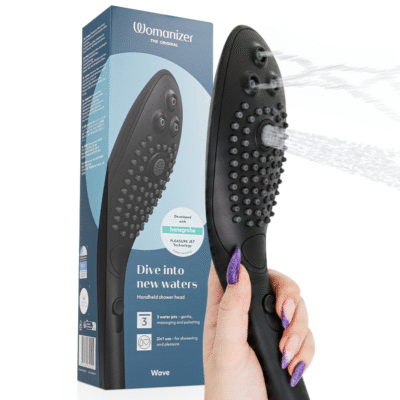 73284 WOMANIZER - WAVE CABEZAL DE DUCHA ESTIMULADOR DE CLITORÍS NEGRO