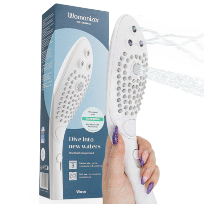 73286 WOMANIZER - WAVE CABEZAL DE DUCHA ESTIMULADOR DE CLITORÍS BLANCO