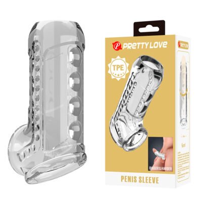 75035 PRETTY LOVE - FUNDA PARA PENE TEXTURIZADA TRANSPARENTE