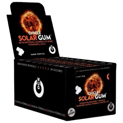 WUG Solar Gum ? DISPLAY 12 X 8 UDS | El chicle que prepara tu piel para el sol