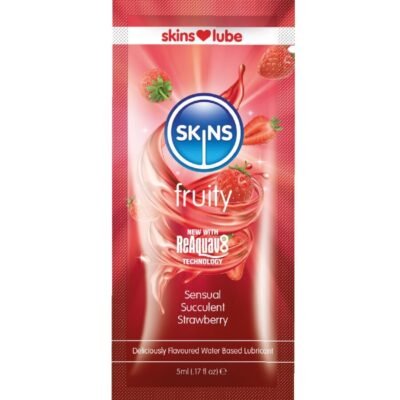 SKINS - FRUITY WATER-BASED LUBRICANT STRAWBERRY SINGLE-DOSE 5 ML