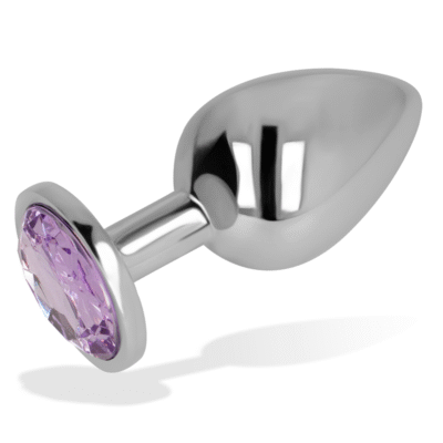 76799 OHMAMA - ANAL PLUG WITH VIOLET CRYSTAL 8 CM