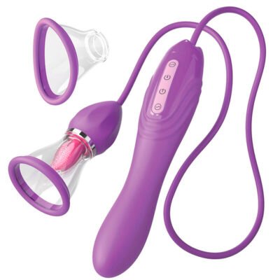 77115 FANTASY FOR HER - ULTIMATE PLEASURE MAX SUCTION HOSE WITH STIMULATING TONGUE PURPLE