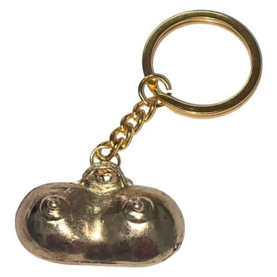 DIABLO PICANTE - GOLD METAL KEYCHAIN ??WITH BREASTS