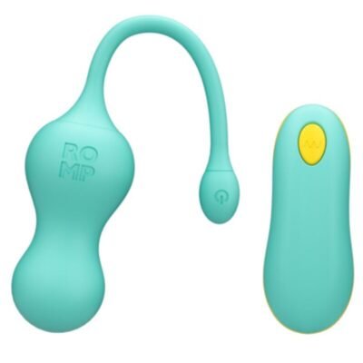 77260 ROMP - CELLO MULTIFUNCTION VIBRATING EGG TURQUOISE REMOTE CONTROL