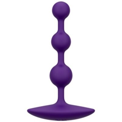 77369 ROMP - AMP PURPLE FLEXIBLE SILICONE ANAL BEADS 12.5 CM PURPLE