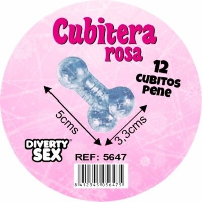 DIABLO PICANTE - 12 PENISES HARD SILICONE HANGING ICE BUCKET PINK