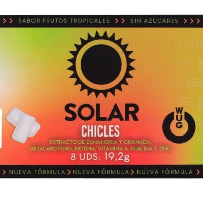 WUG SOLAR - FUNCTIONAL VITAMIN & ZINC TROPICAL FRUITS FLAVOUR GUM BLISTER 8 PCS