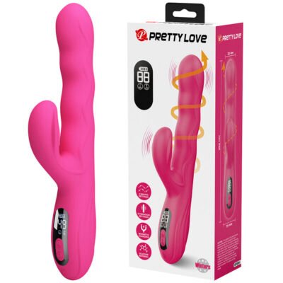 79030 PRETTY LOVE - WINTERS MULTIFUNCTION RABBIT VIBRATOR WITH LED DISPLAY PINK