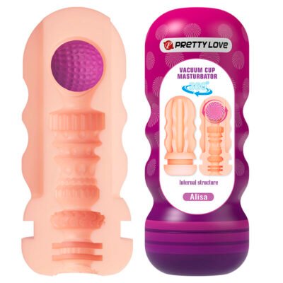 78914 PRETTY LOVE - VAGINAL SMOOTHING MASTURBATOR WITH SUCTION CUP AND INTERNAL TEXTURES