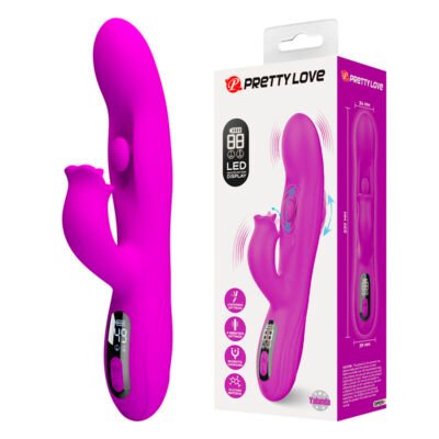 79032 PRETTY LOVE - YALANDA RABBIT OSCILLATING VIBRATOR WITH LED DISPLAY PURPLE