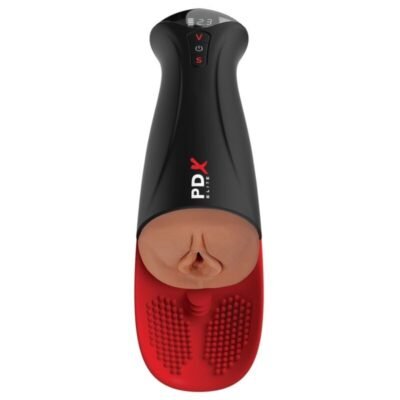 78277 PDX ELITE - FAP-O-MATIC PRO XL AUTOMATIC VIBRATING STROKER BROWN 34.9 CM