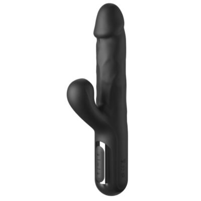 78173 FETISH FANTASY SERIES - SONIX SILICONE THRUSTER RABBIT VIBRATOR BLACK