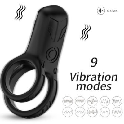 79792 ARMONY - DOUBLE RING VIBRATOR BLACK