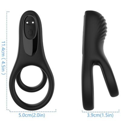 79796 ARMONY - DOUBLE RING VIBRATOR BLACK
