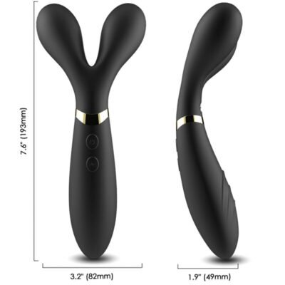 79931 ARMONY - Y-WAND MASSAGER & VIBRATOR DOUBLE HEAD BLACK