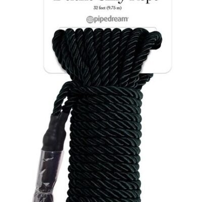 80739 FETISH FANTASY SERIES - BLACK DELUXE SILK ROPE 9.75 M