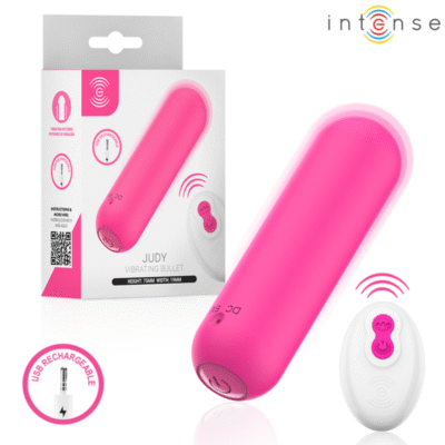 INTENSE - JUDY RECHARGEABLE VIBRATING BULLET WITH REMOTE CONTROL PINK