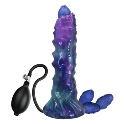 81556 POWER MONSTERS - DUSKWALKER SENTINEL TRICOLOR INFLATABLE FANTASY SILICONE DILDO 23 CM Ø 5 CM