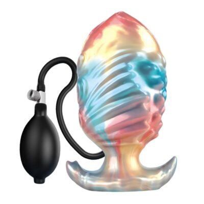 82284 POWER MONSTERS - EBON LEVIATHAN TRICOLOR INFLATABLE FANTASY ANAL PLUG 18 CM