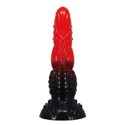 81856 POWER MONSTERS - FIRE DRAGON FANTASY DILDO WITH SUCTION CUP 24.5 CM Ø 5.8 CM RED & BLACK