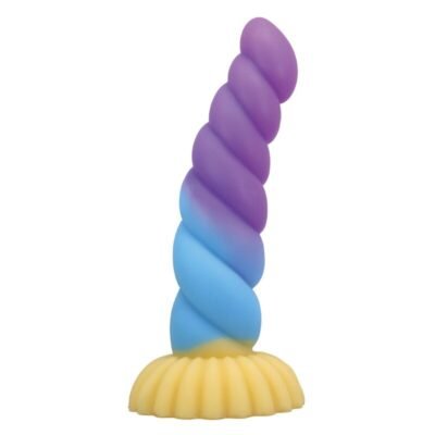 81863 POWER MONSTERS - UNICORN TRICOLOR FANTASY SILICONE DILDO 22 CM Ø 5 CM