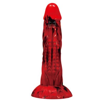 81857 POWER MONSTERS - MINOTAUR FANTASY DILDO WITH SUCTION CUP 21 CM Ø 5 CM RED & BLACK