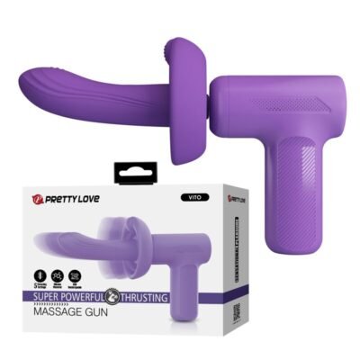 84005 PRETTY LOVE - VITO THRUSTING MASSAGE GUN 5 MODES PURPLE