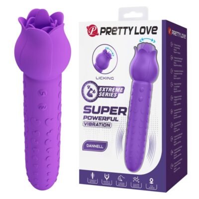 83982 PRETTY LOVE - DANNELL RECHARGEABLE ORAL AND CLITORAL STIMULATOR VIBRATOR PURPLE