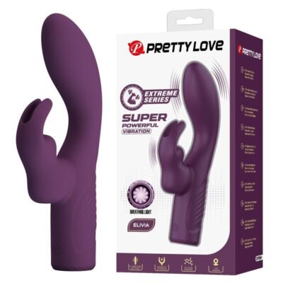 83996 PRETTY LOVE - OLIVIA RECHARGEABLE RABBIT VIBRATOR 10 FUNCTIONS