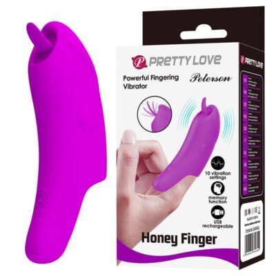 83978 PRETTY LOVE - PETERSON HONEY FINGER RECHARGEABLE FINGER VIBRATOR PURPLE