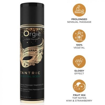 85872 ORGIE - TANTRIC CELESTIAL SCENT SENSUAL MASSAGE VEGETAL OIL 200 ML