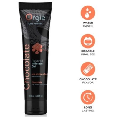 85820 ORGIE - LUBE TUBE CHOCOLATE KISSABLE WATER-BASED INTIMATE GEL 100 ML